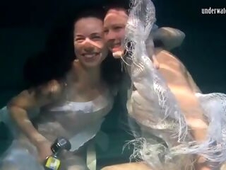 siskina and polcharova are underwater gymnasts