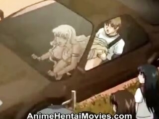 Anime girl receive anal intrusion