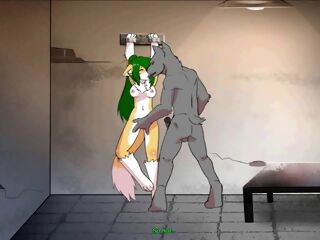 Indeed Hot Furry Cat Girl having fun with a fine looking Wolf