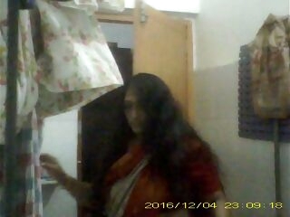 stunning mature indian milf undressing her saree in bathroom teaser video