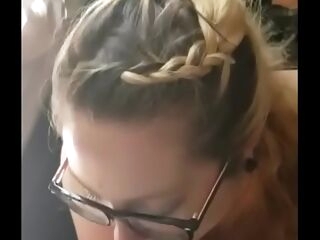 Round Inexperienced With Glasses POV Blowjob